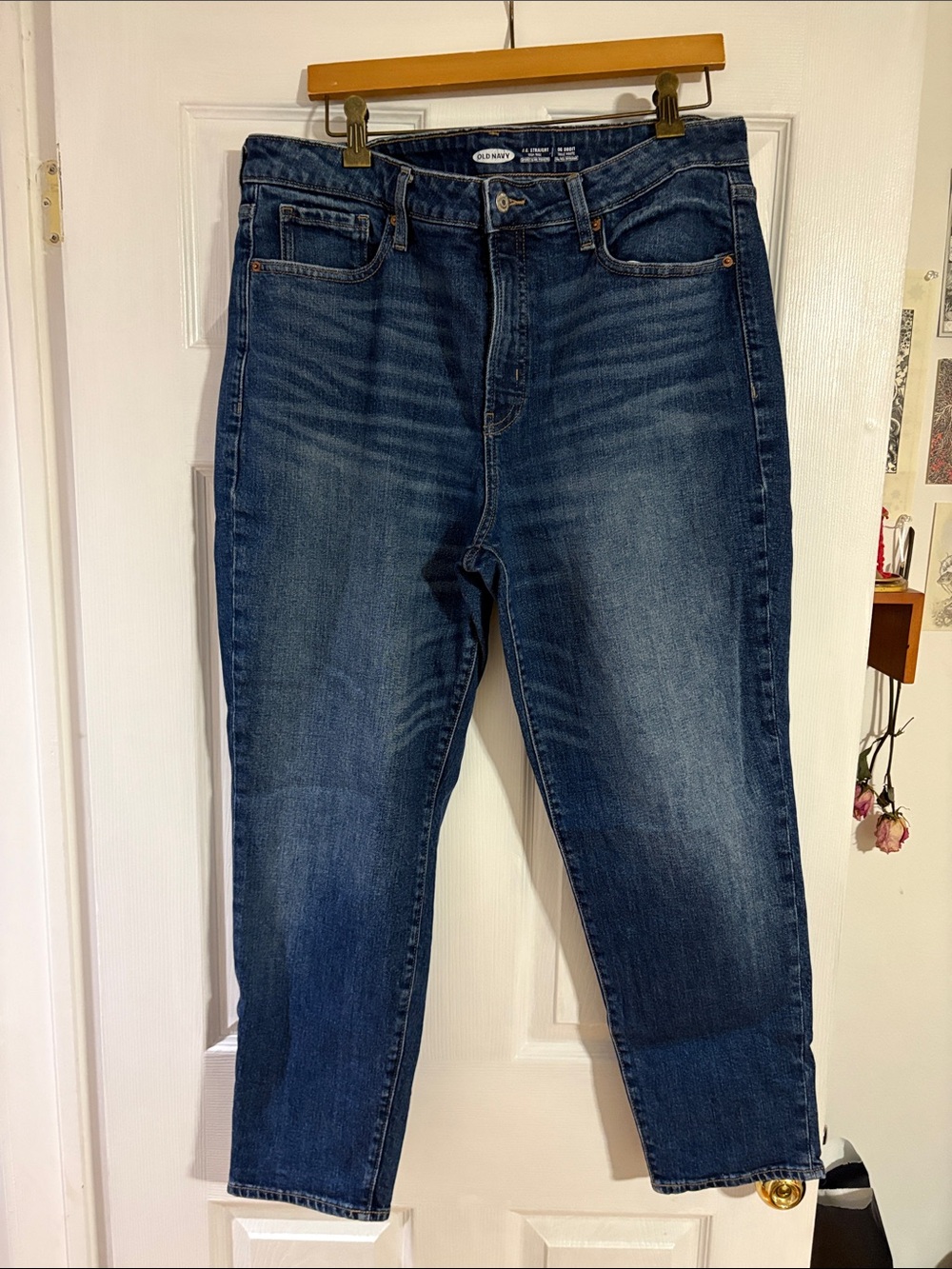 Old Navy Women's Dark Wash OG straight Jeans